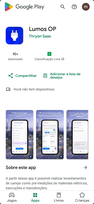 Lumos OP na Google Play